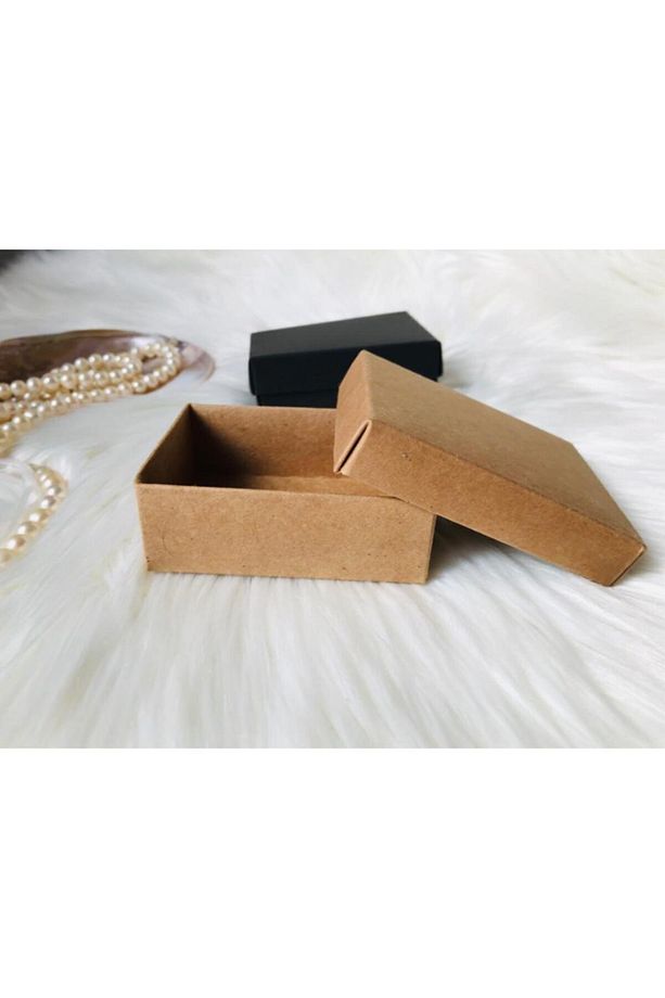 Kraft Takı Kutusu Süngerli 6x8x3 Cm (25 ADET) Demontedir. - 1