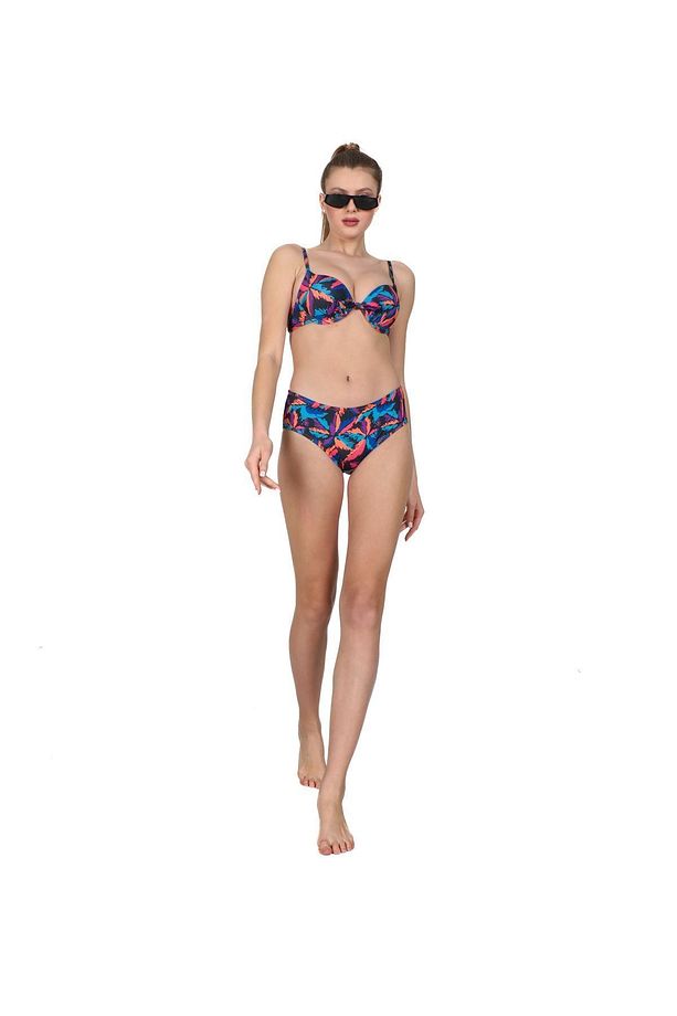 Yaprak Desenli Dolgulu Bikini Takımı - 8