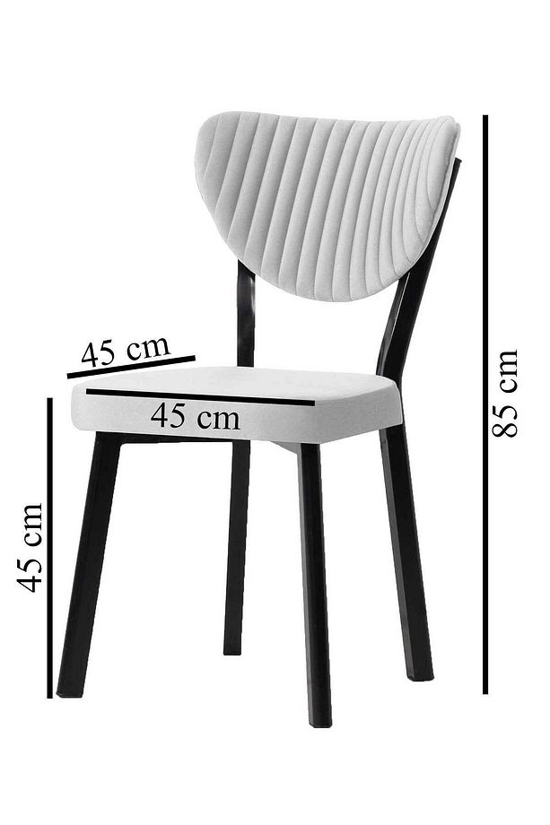Kütük Desenli MDF Elma Mutfak Masa Takımı 6 Sandalyeli Salon Yemek Masa Takımı - 6