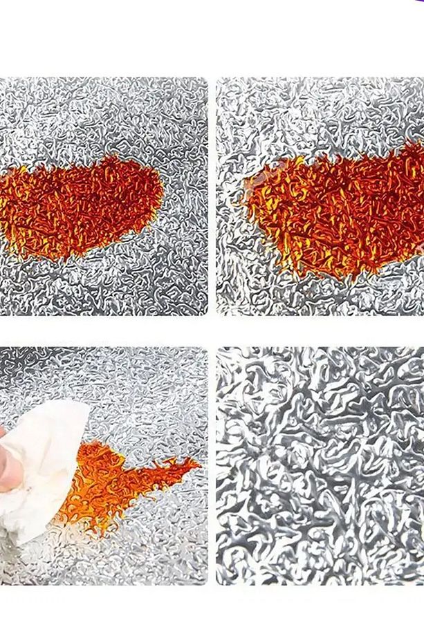 Mutfak Tezgah Üstü Çekmece Içi Folyo Kaplama Gümüş Yapışkanlı  2 Metre X 40 Cm Kolay Silinir - 4