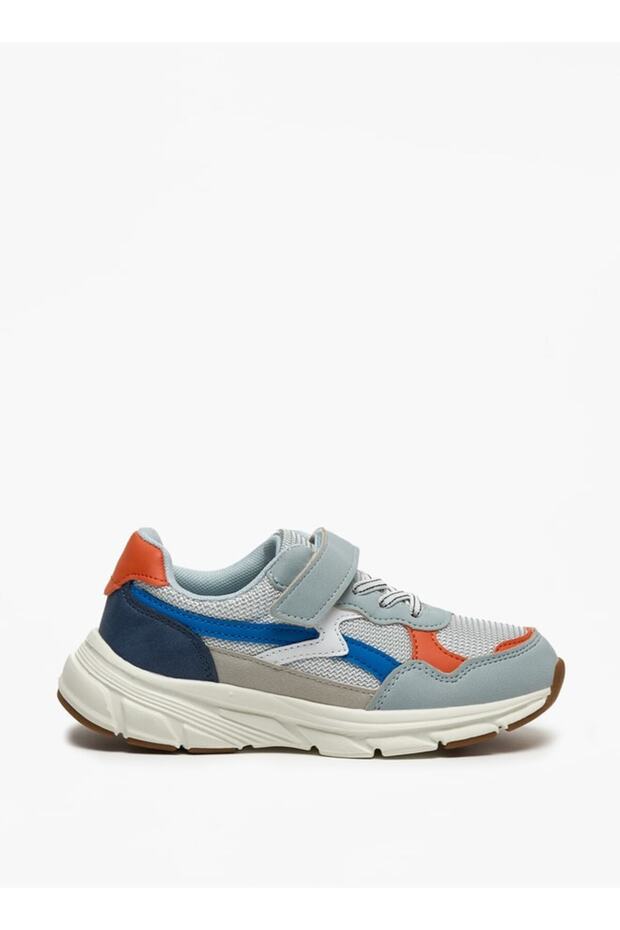 Panelled Sneakers with Hook and Loop Closure - 3