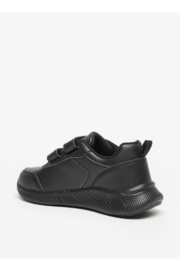 Solid School Shoes with Hook and Loop Closure - 3