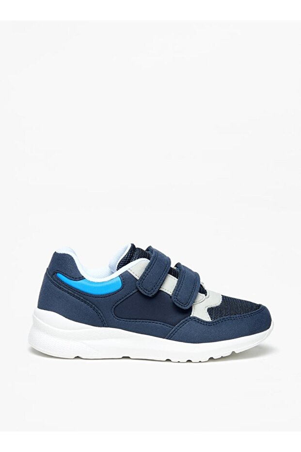 Panelled Sneakers with Hook and Loop Closure - 3