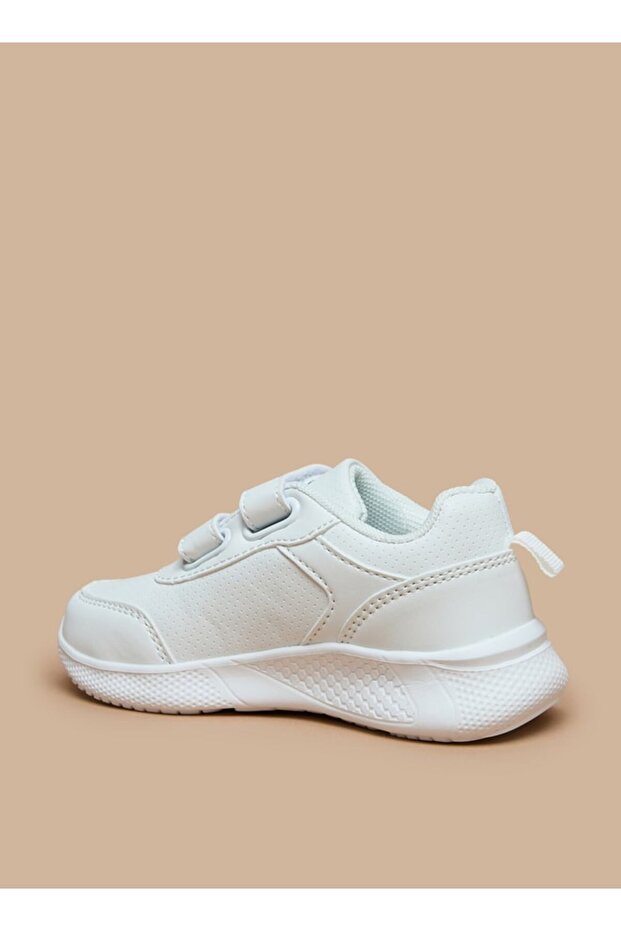Solid School Shoes with Hook and Loop Closure - 3
