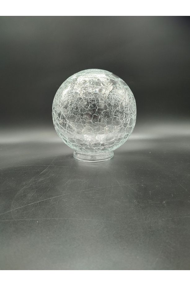 Osmanlı Avize Camı Şeffaf Çatlatılmış Desenli Grifli (ÇAP: 20.00CM- YUVA ÇAPI: 10.00CM) - 8