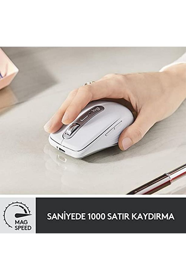 Mx Anywhere 3 Mac Için Kompakt Kablosuz Mouse - Beyaz - 2