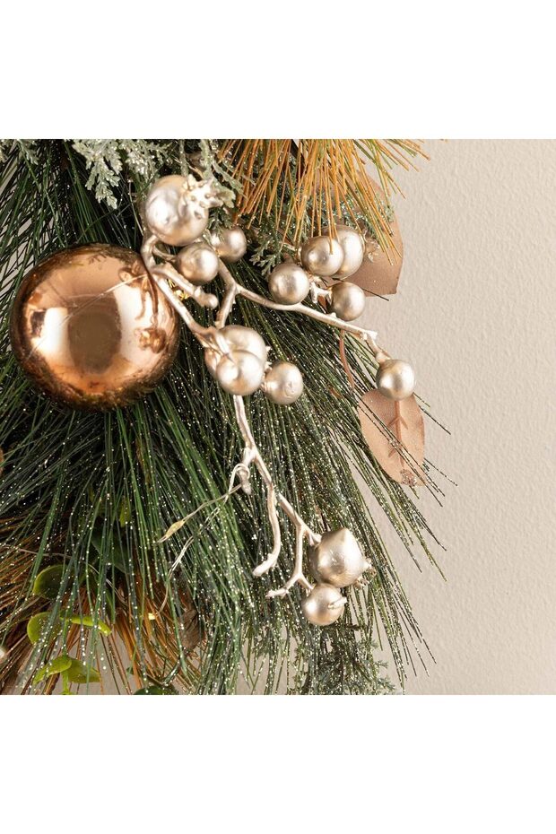 Egoro Işıklı Yılbaşı Çelengi Natural - 3