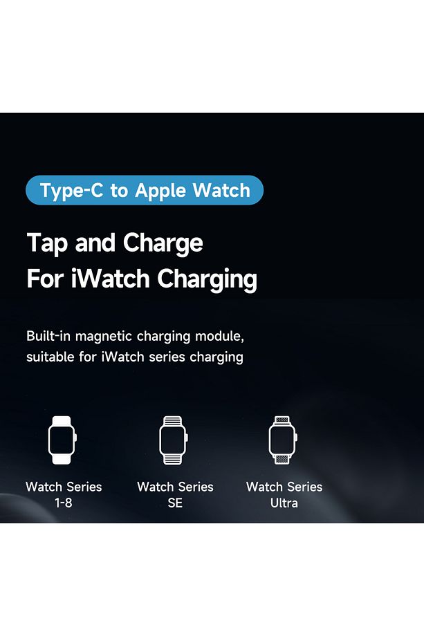 CA-4940 100W 3in1 (Type-C, Lightning Ve Apple Watch) Çoklu Şarj Kablosu - 4