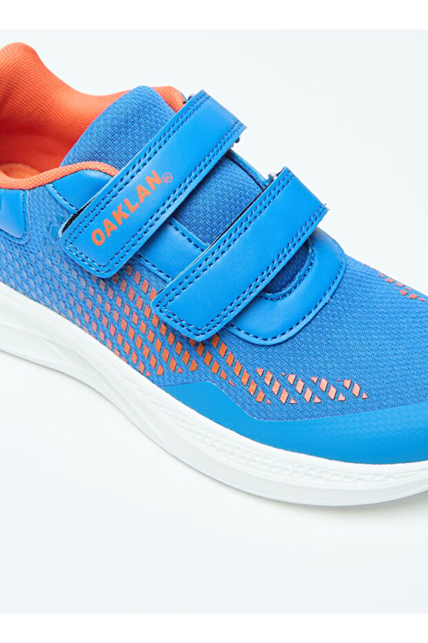 Mesh Textured Sports Shoes with Hook and Loop Closure - 5