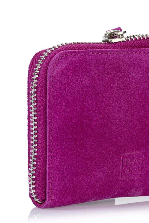 Fuşya Süet Cüzdan - 4