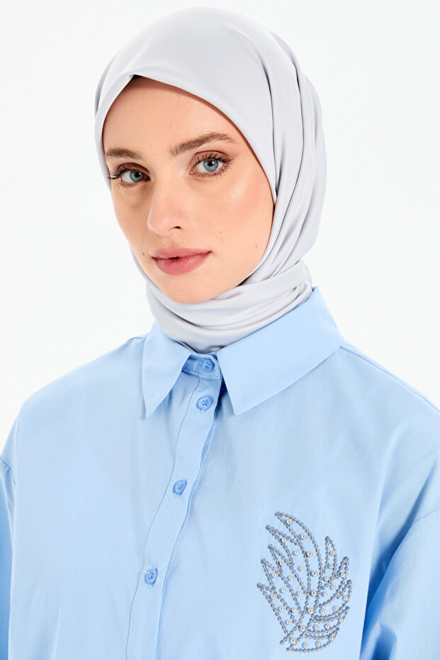 وشاح تويل رقمي - لون سادة - 2