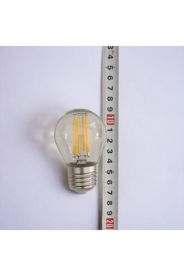 G45 4 Watt Şeffaf Cam Günışığı Işık Led Dekoratif Rustik Ampul E27 Duy-3 Adet(3 LÜ PAKET) - 1