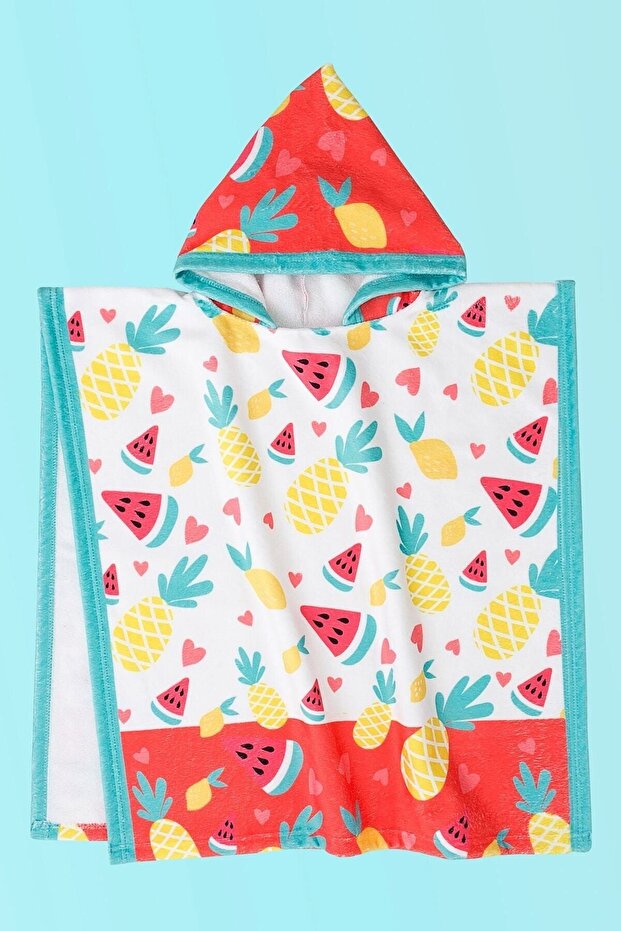 Çocuk Panço Plaj Havlusu Fruit - 1