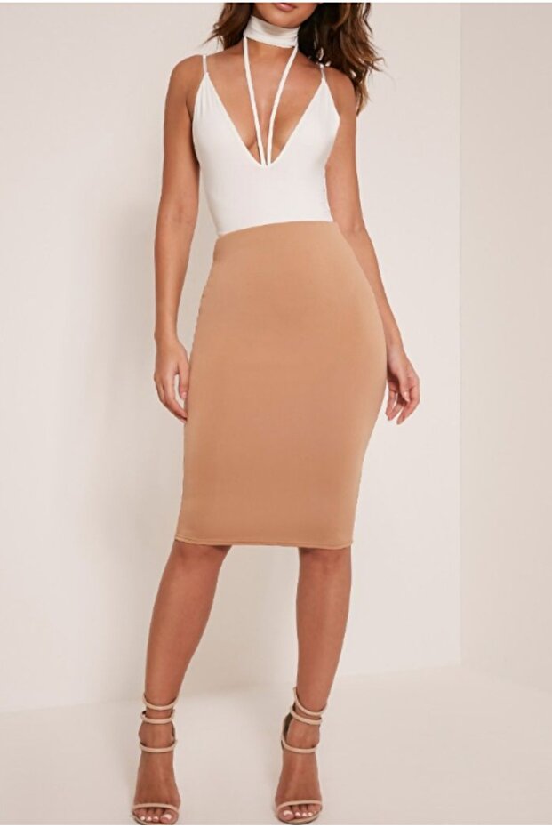 Office Scuba Fabric Pencil Skirt