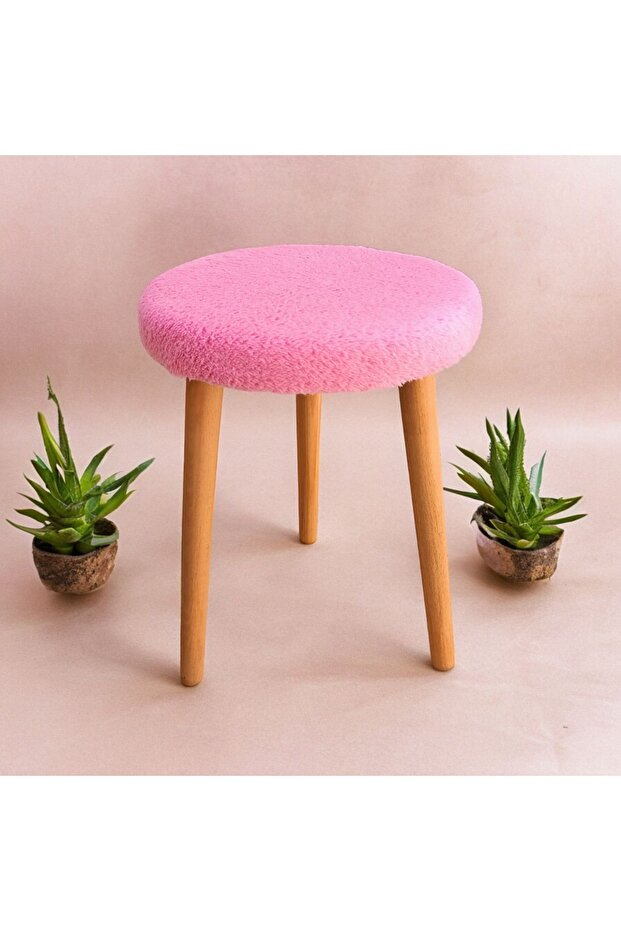 Yuvarlak puf berjer ayakkabılık kedi yatağı Çay seti elbise makyaj masası sandalye çocuk pufu i - 5