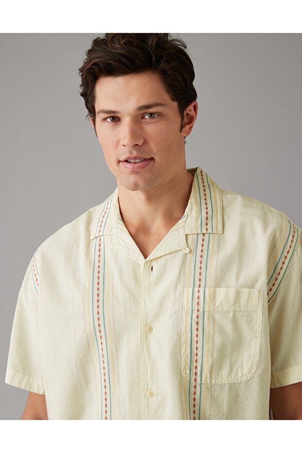 قميص AE مخطط بأزرار - 1