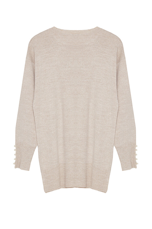 Strickpullover - Stein- und Perlendetails TCTAW25AK00007 - 7