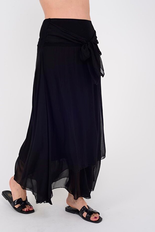 6087 Katlı Ipek Etek - 5