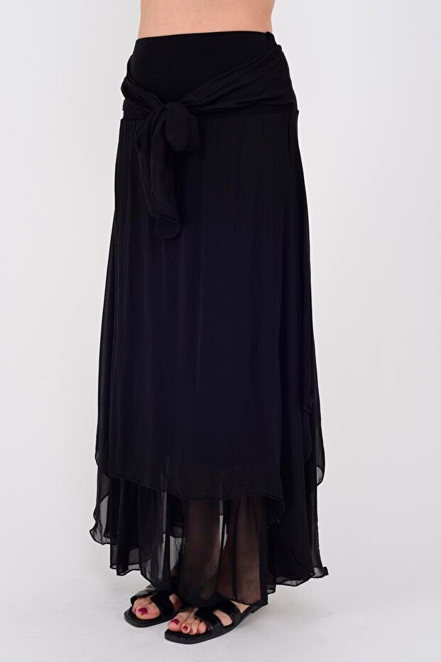 6087 Katlı Ipek Etek - 4