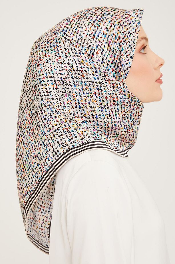 Nostalji Serisi Ipek Twill Eşarp 9013d-04 - 2
