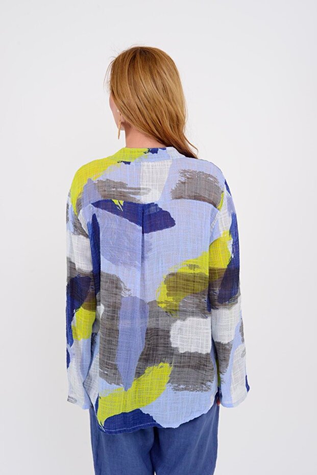 83931 PATCHWORK DESEN GÖMLEK - 6