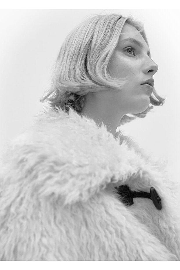 Kürklü midi palto - 7