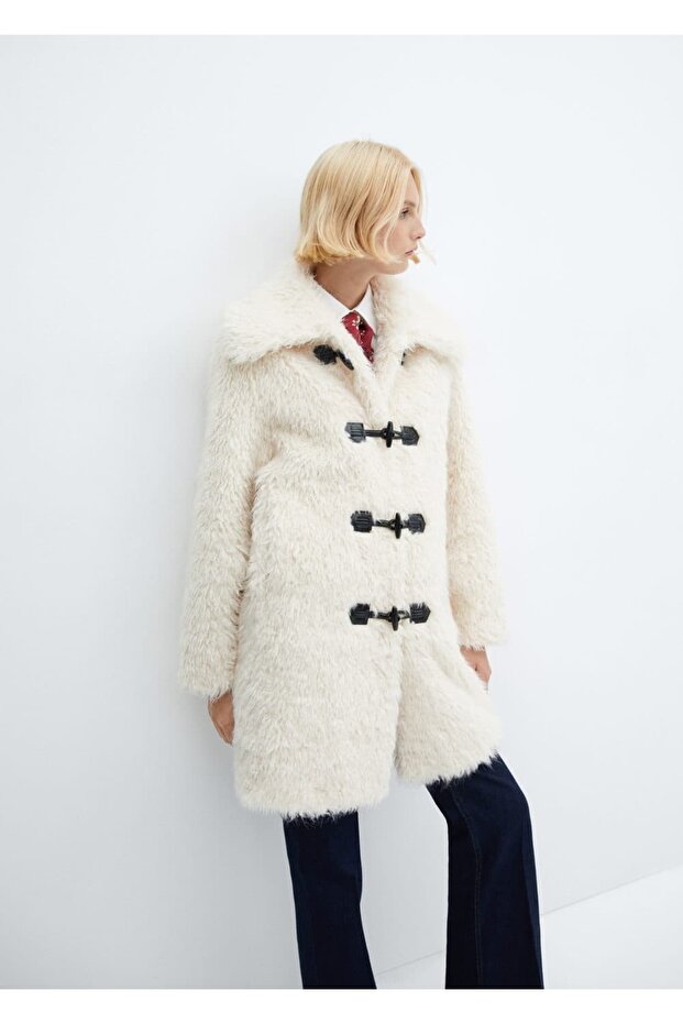 Kürklü midi palto - 6