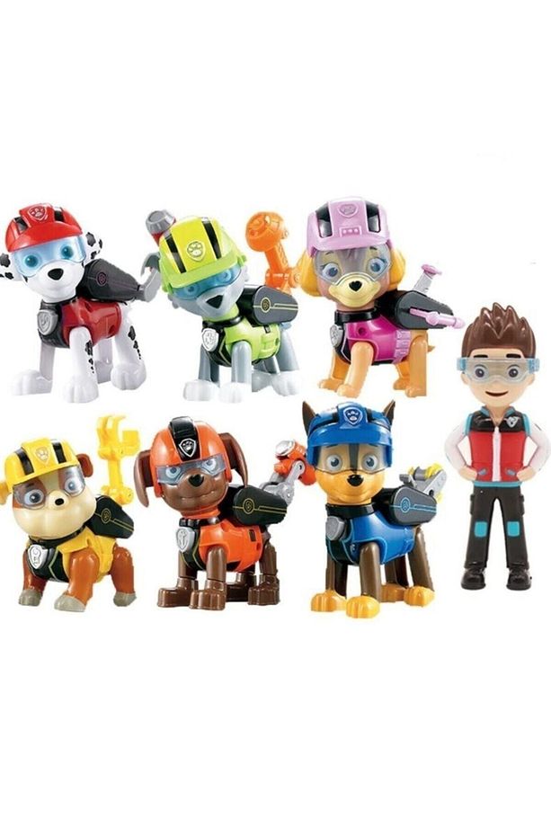 Paw Patrol 7 Li Figür Seti, Chase, Marshall, Zuma, Rubble, Skye, Rocky Ve Ryder - 2