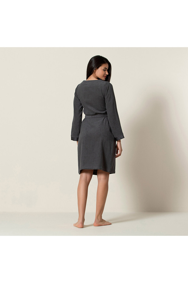 Floss Kadın Bornoz Antrasit - 4