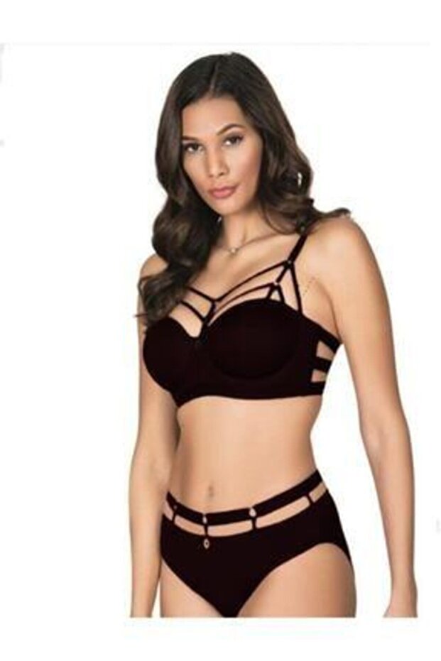 Women's Black Underwire Unsupported Bra Set