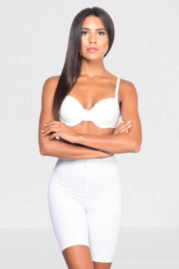 Women's White Wrinkle-Free Maternity Boxer Corset