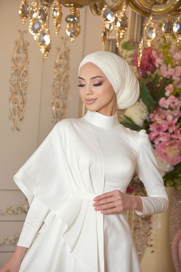 Defne Beyaz Nikah Abiye Elbise - 8