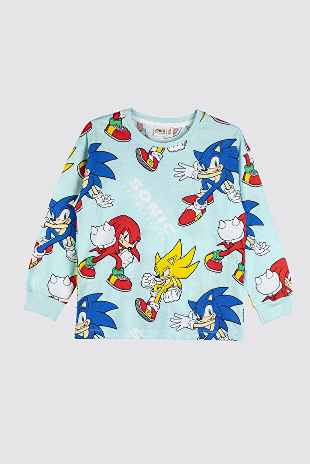 Σετ παιδικές πιτζάμες Hedgehog Super Sonic Patterned 100% Cotton - 2
