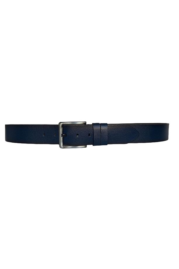 %100 Hakiki Tek Parça Kaliteli Deri 4.5 Cm Lacivert Kot, Spor Kemer=go-go-kot - 4