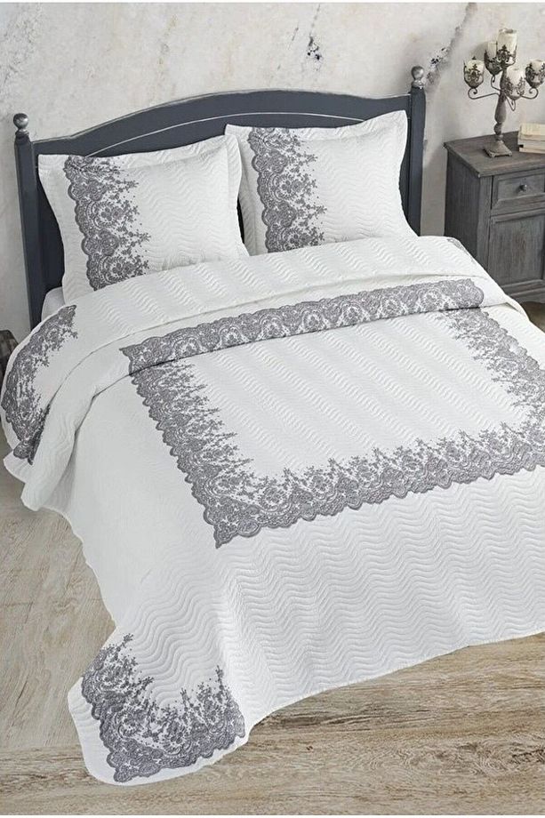Çift Kişilik Microfiber Kapitone Yatak Örtüsü - 1