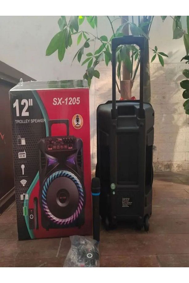 40 WATT Bluetooth Hoparlör Şarjlı Taşınabilir Karaoke Sistemi + Mikrofon + Kumanda - 5