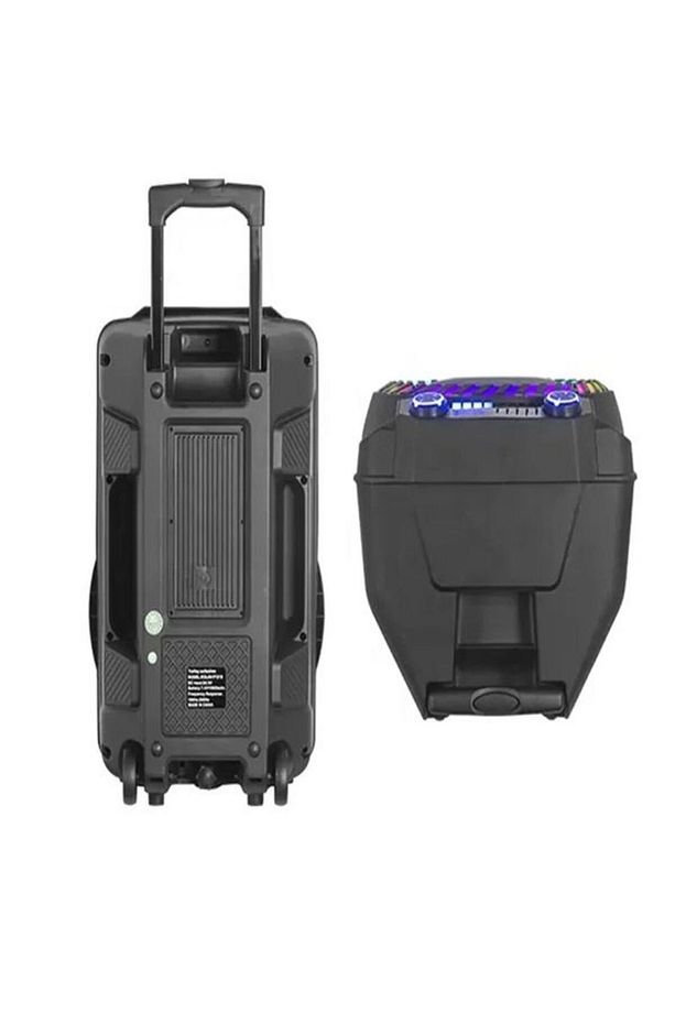 40 WATT Bluetooth Hoparlör Şarjlı Taşınabilir Karaoke Sistemi + Mikrofon + Kumanda - 7