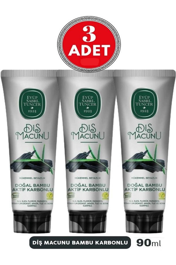 EYÜP SABRİ TUNCER BAMBU KARBONLU DİŞ MACUNU 3x90 ML.(3 ADET) - 1