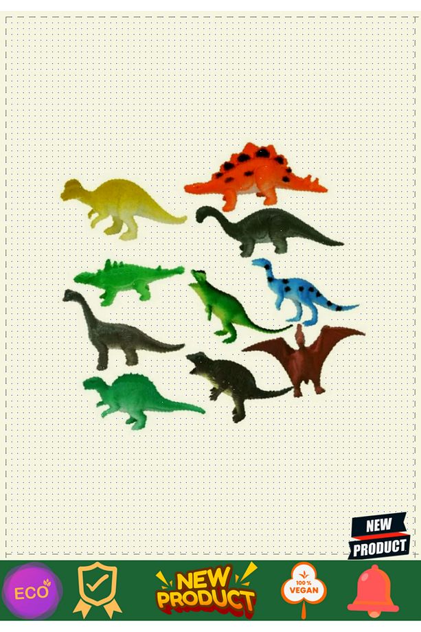 Dinozorların Dünyası Poşetli Hayvan Oyun Seti 5 Litre Kız Erkek Çocuk Oyuncakları Eğitici Oyuncaklar - 8