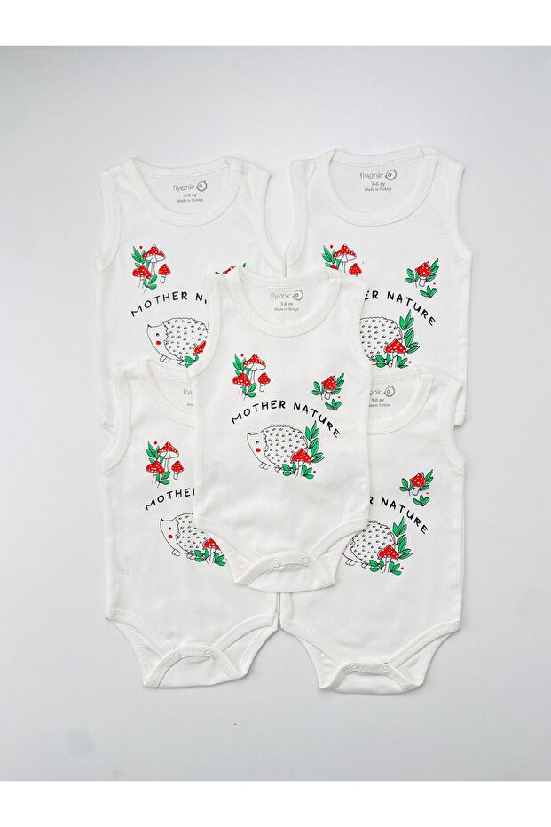 5-Pack Mother Nature Baby Athlete Bodysuit