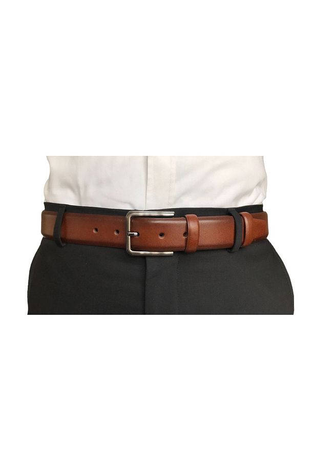 Hakiki Kaliteli Deri Taba Klasik Kumaş Pantolon Kemeri 3,5 Cm=go-dk-kla - 2