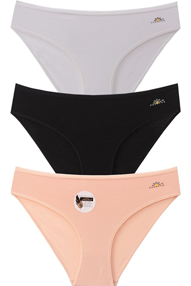 Logolu Modal Basic Külot 3'lü Paket - 1850 - 1