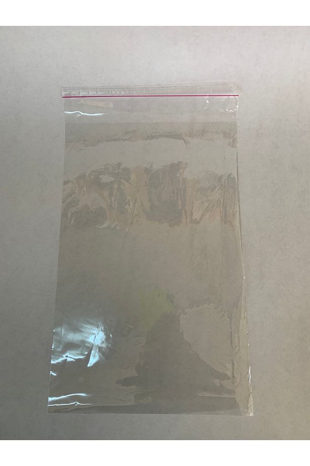 şeffaf bantlı (18x35) parlak jelatin poşet (100ad.)- şeffaf hediye poşeti - 1