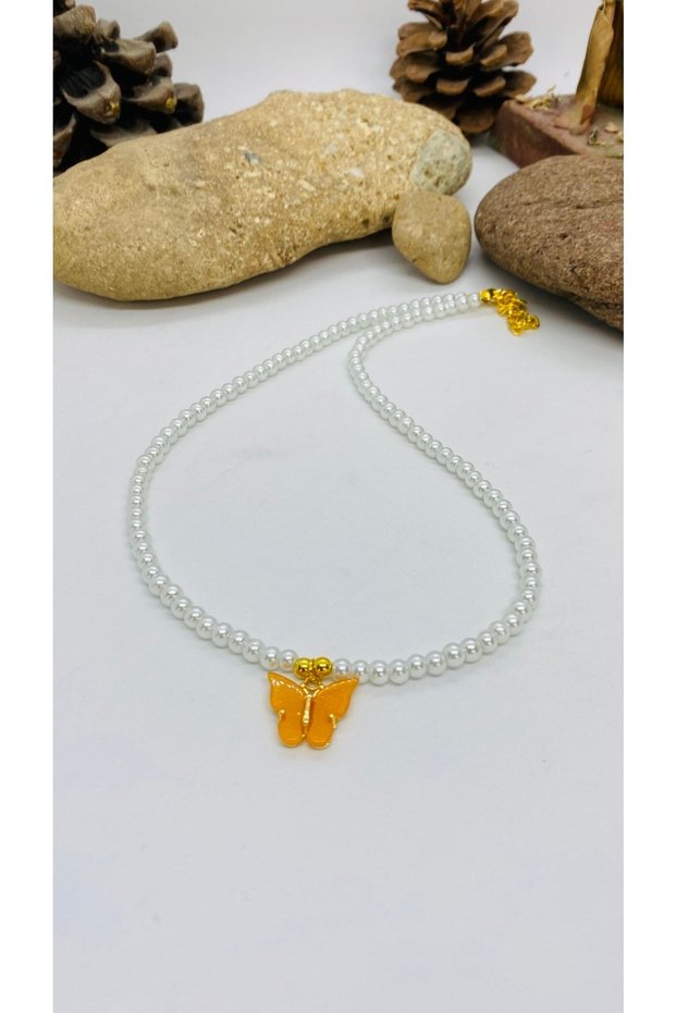 Handmade Ethnic Authentic Hippie Bohemian Mother of Pearl Butterfly Necklace