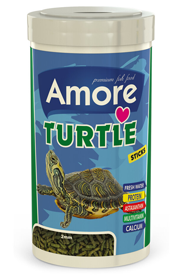 Turtle Green Sticks 250ml + 100ml Kutu Kaplumbağa Yemi Ve 30cc Maxiturtle Multivitamin - 2