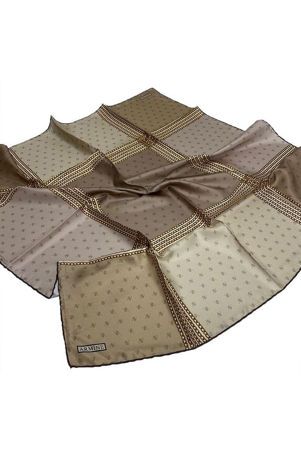 Nostalji Serisi Ipek Twill Eşarp 8113d-02 - 1