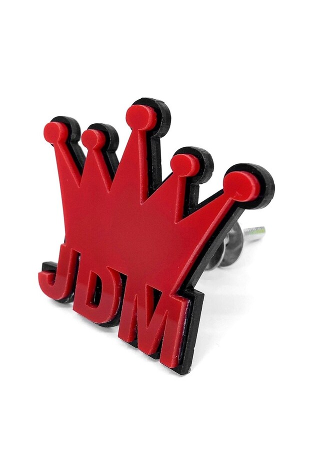 Jdm King Crown Louver Coat of Arms Red Black