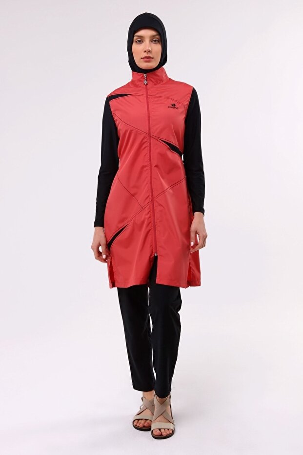 2025 Judge Collar Parachute-Lycra Hijab Swimsuit Tile
