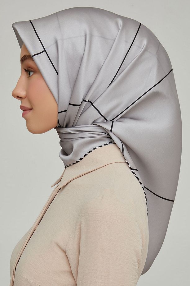 Nostalji Serisi Ipek Twill Eşarp 8655d-07 - 4