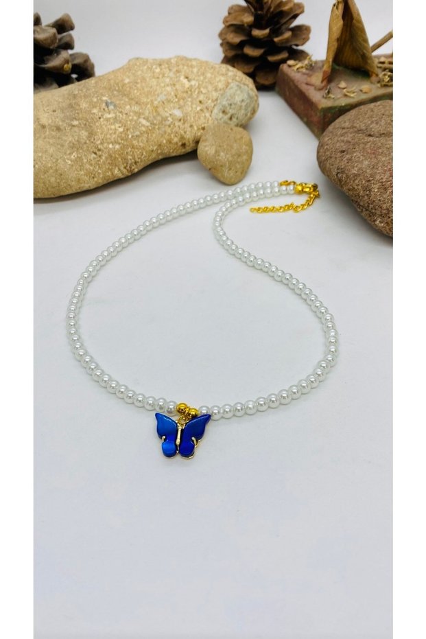Handmade Ethnic Authentic Hippie Bohemian Mother of Pearl Butterfly Necklace